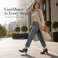 🎁2026 New Arrivals💥50% OFF! 👠Women's Round Toe Crisscross Strap Mary Jane Platform Chunky High Heels-Q