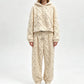 Women's Plush Cable Knit Hoodie & Pants Set