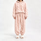 Women's Plush Cable Knit Hoodie & Pants Set