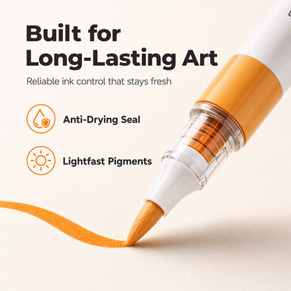 🎨LAST DAY SALE ONLY￡11.99! 🎨✨Washable Liquid Acrylic Markers with Soft Brush Tips