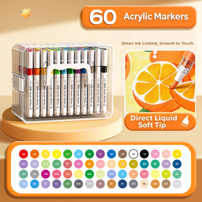 🎨LAST DAY SALE ONLY￡11.99! 🎨✨Washable Liquid Acrylic Markers with Soft Brush Tips