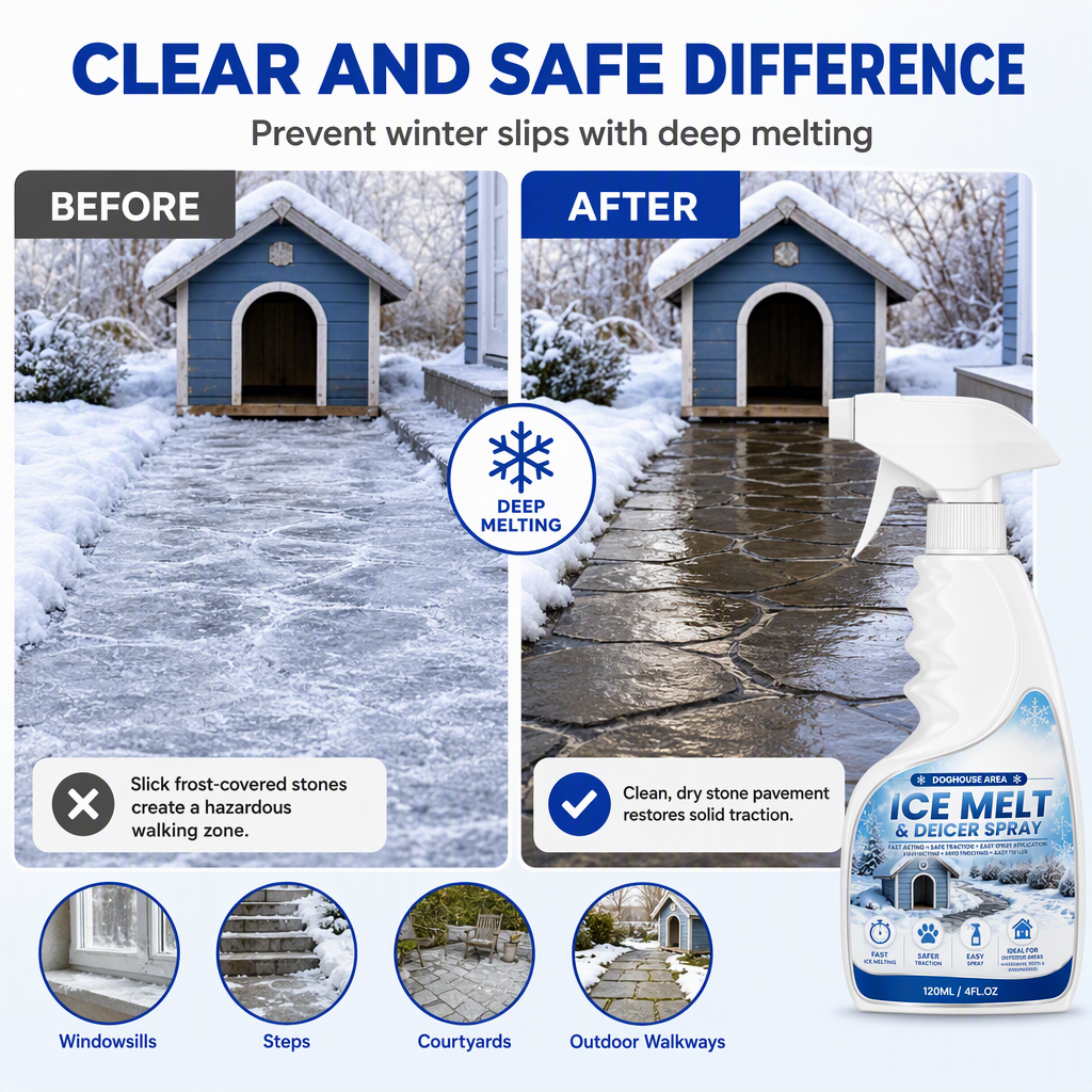 🥳🥳2026 HOT SALE🥳💞50K+ SOLD! ❄️🐾 50% OFF! Outdoor De-Icing & Snow Melting Spray – pet-safe, dissolves frost on contact. Clear steps, walkways & patios fast! 🛡️✅