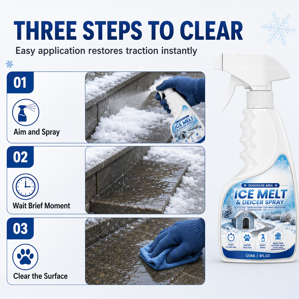 🥳🥳2026 HOT SALE🥳💞50K+ SOLD! ❄️🐾 50% OFF! Outdoor De-Icing & Snow Melting Spray – pet-safe, dissolves frost on contact. Clear steps, walkways & patios fast! 🛡️✅