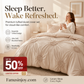 😴 Bring you cozy deep sleep!Elegant Pinch Pleat Duvet Cover Set