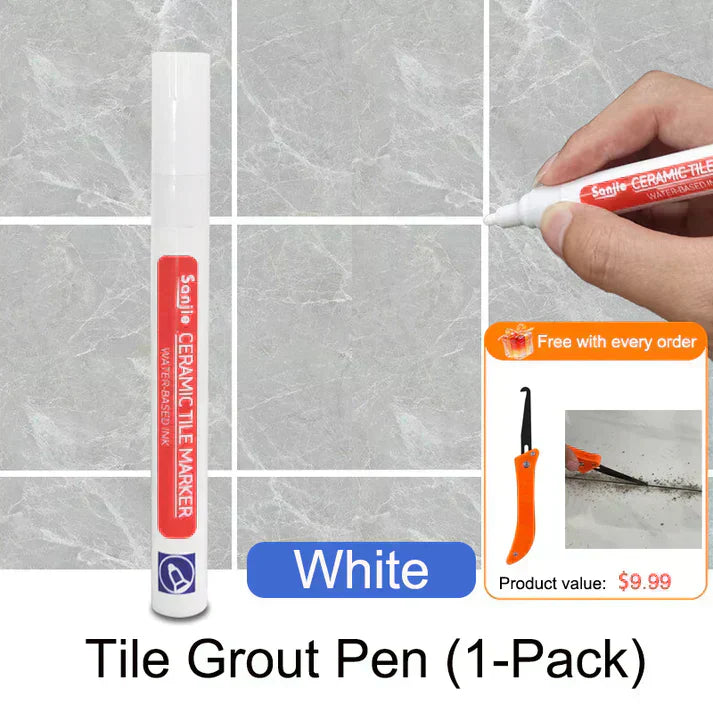 💥Buy 1 Get 1 Free Special Price:£ 9.99!!! 🖌️ Anti-Mould & Waterproof Joint Pen for Ceramic Tiles! 🧱